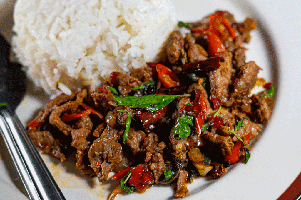 Thai basil beef kapow