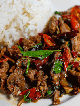 Thai basil beef kapow