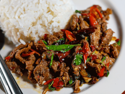 Thai basil beef kapow