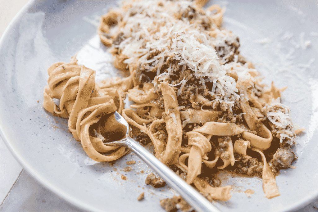 white bolognese