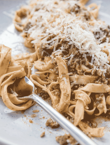 white bolognese